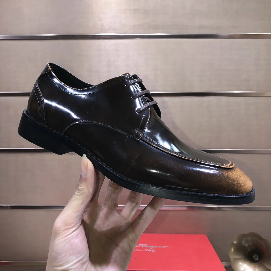 Men's shoes 💰480💰[Ferragamo/Ferragamo] The latest model in the counter, original imported cowhide fabric + sheepskin lining + original luxury metal buckle + original combination outsole, no pressure in comparison 38--44 (custom-made for 45, non-refundable)